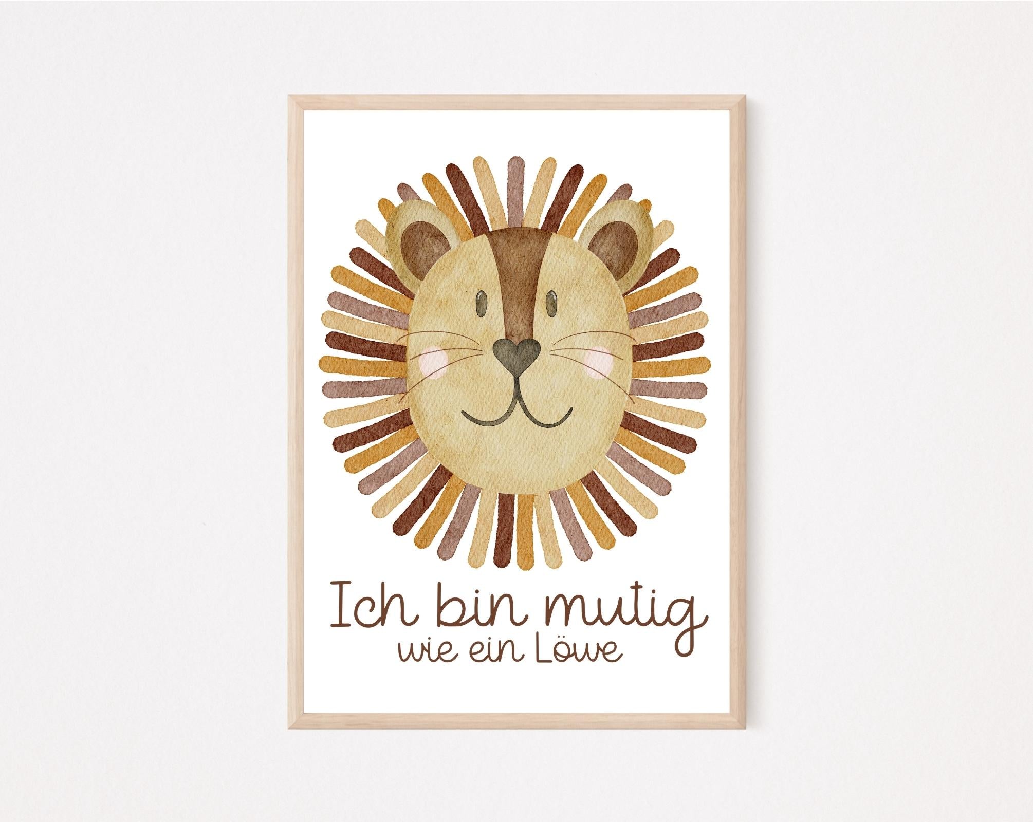 Kinderposter Affirmation Löwe