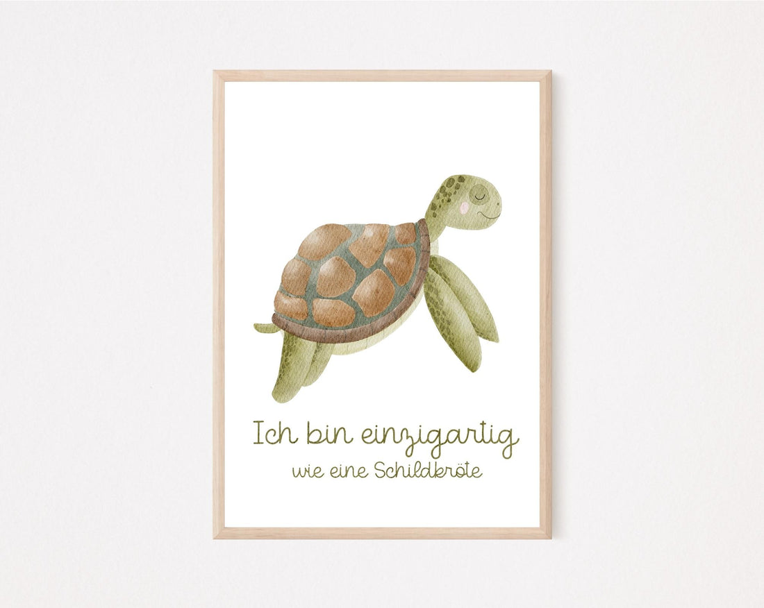 Kinderposter Affirmation Schildkröte