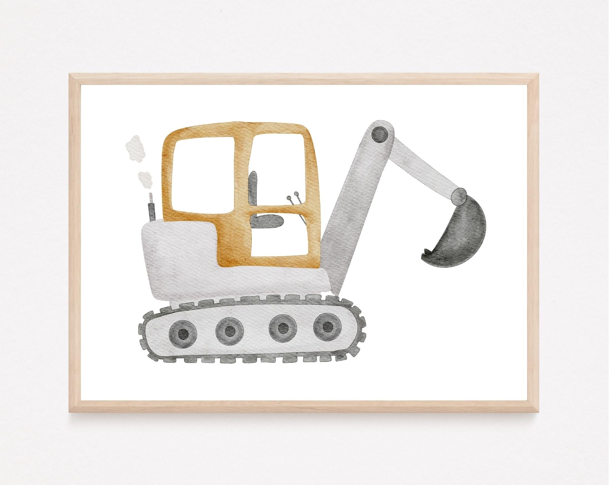 Kinderposter Bagger