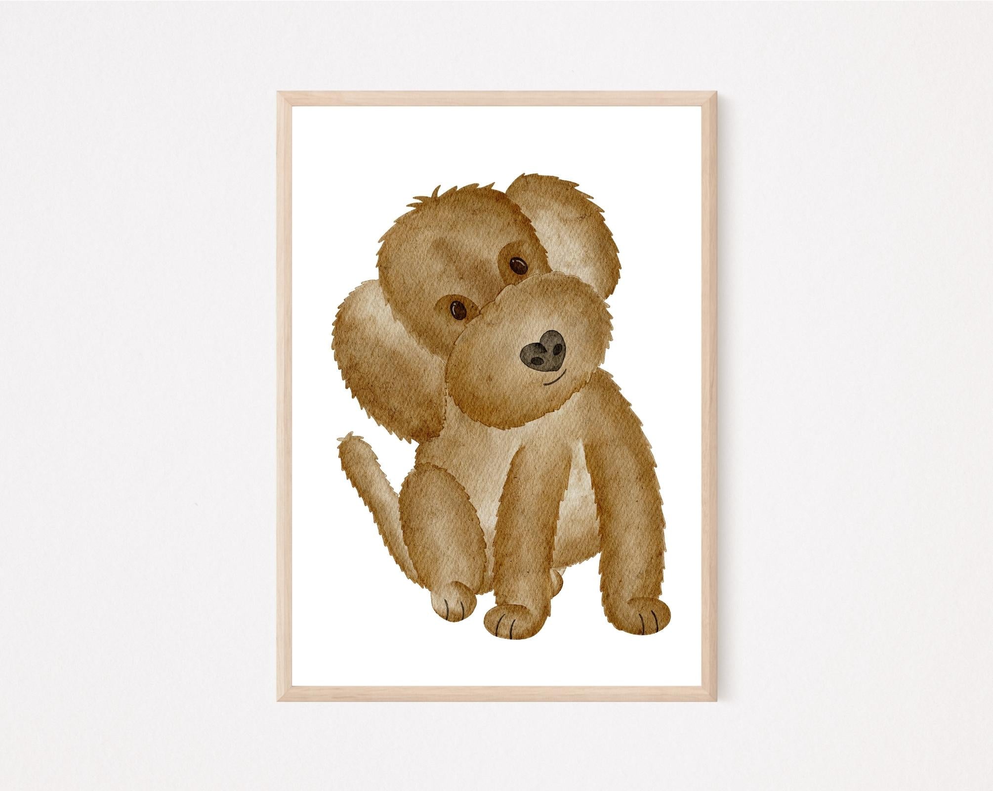 Kinderposter Cockapoo braun