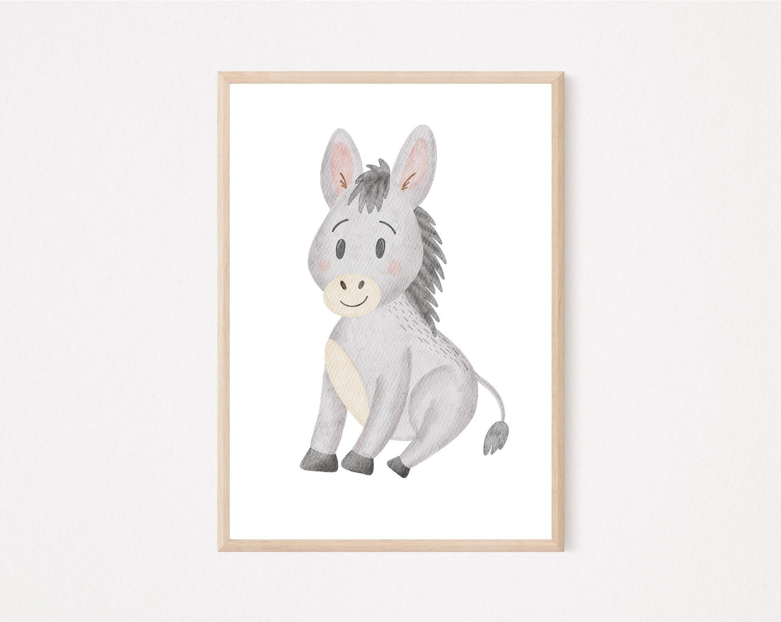 Kinderposter Esel