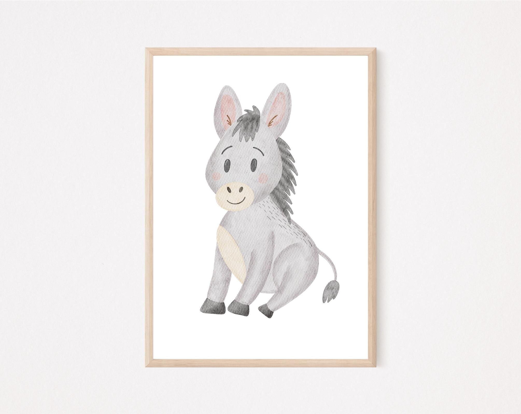 Kinderposter Esel