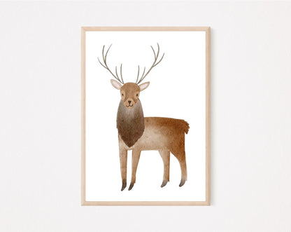 Kinderposter Hirsch