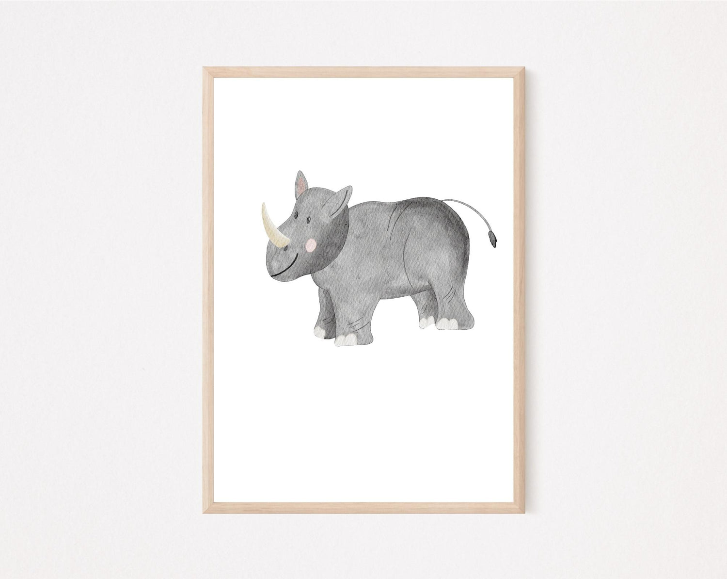 Kinderposter Nashorn