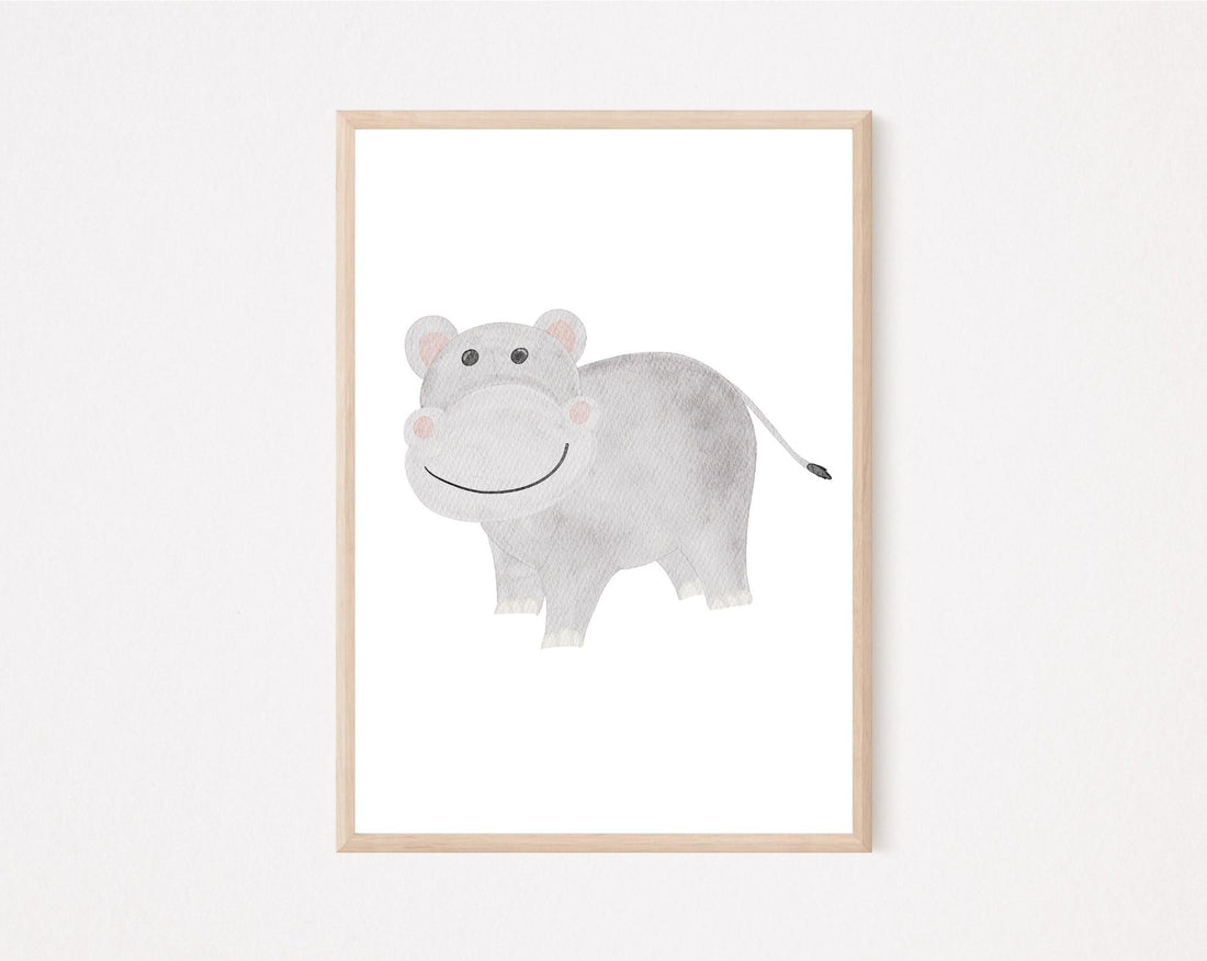 Kinderposter Nilpferd