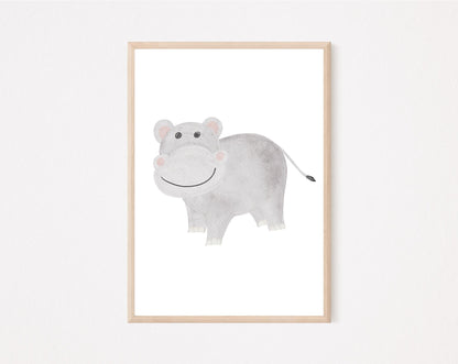Kinderposter Nilpferd