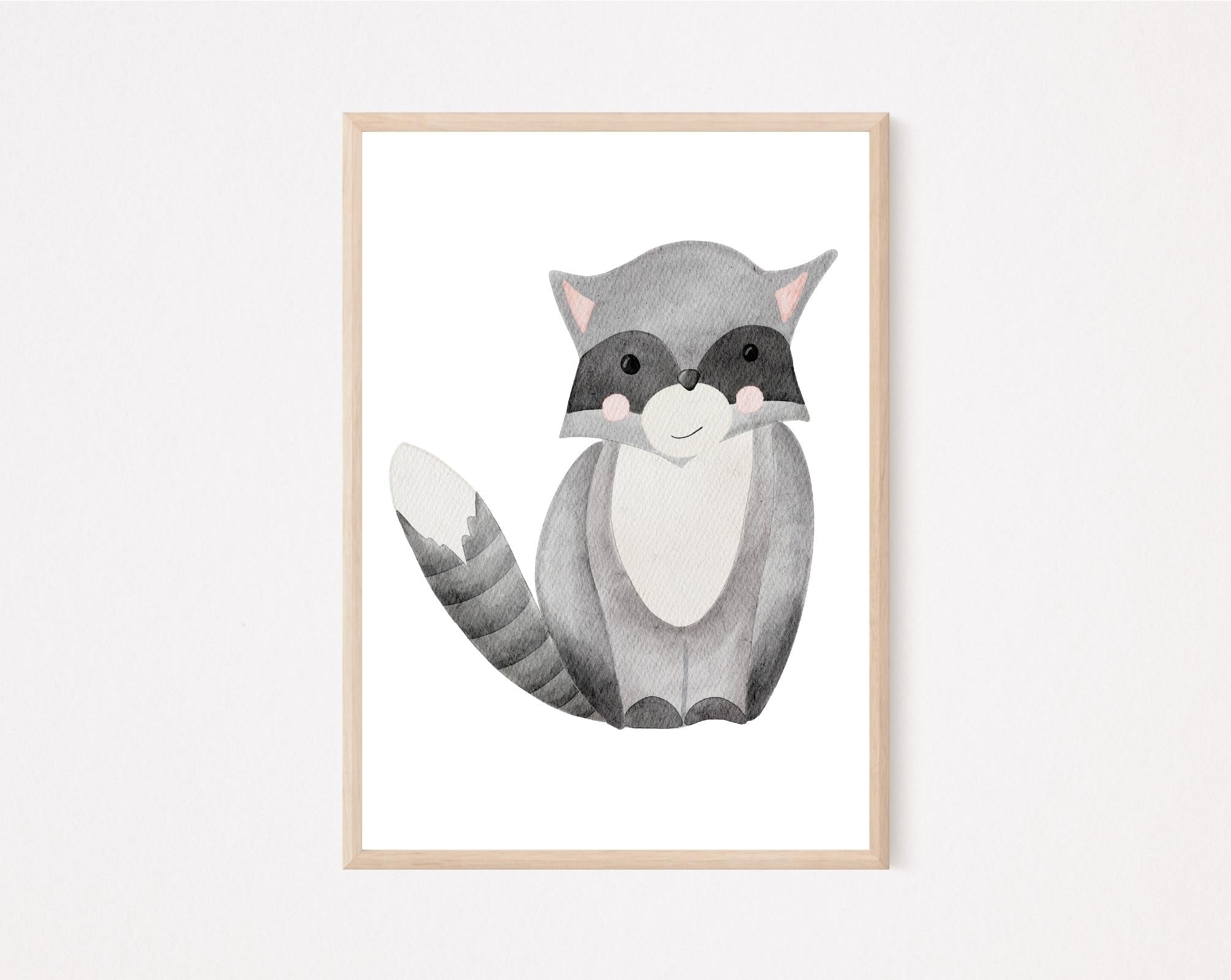 Kinderposter Waschbär
