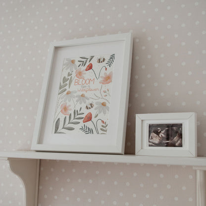 Kinderposter Affirmation Blumen
