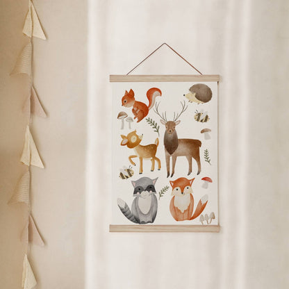 Kinderposter Waldtiere