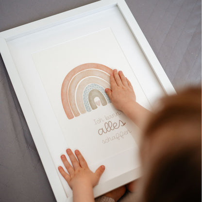 Kinderposter Affirmation Regenbogen