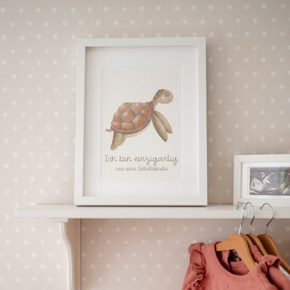 Kinderposter Affirmation Schildkröte