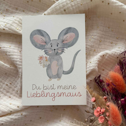 Postkarte Lieblingsmaus