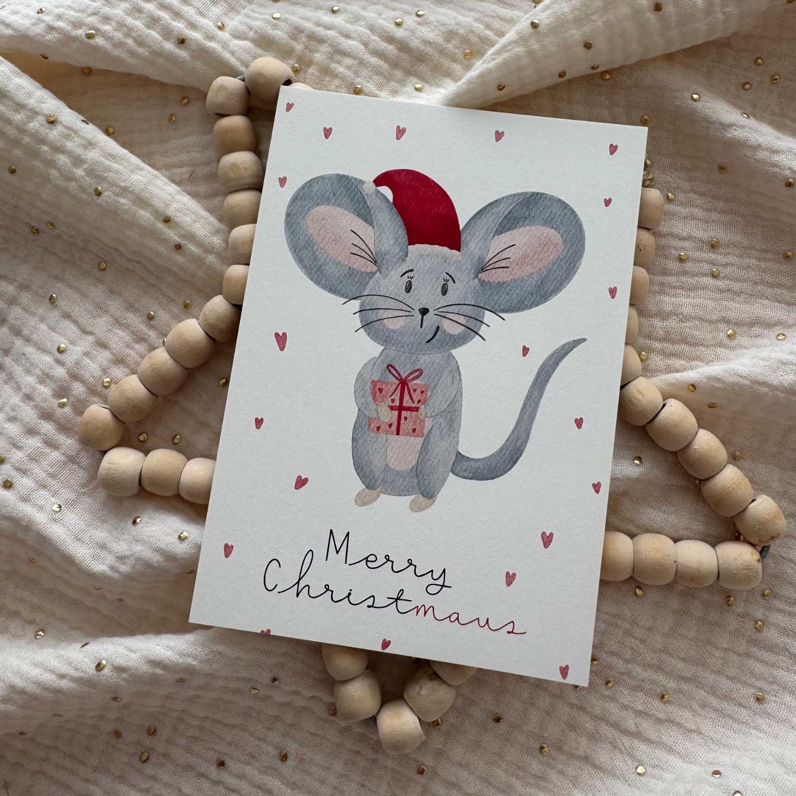 Weihnachtskarte Maus