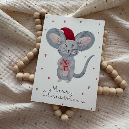 Weihnachtskarte Maus