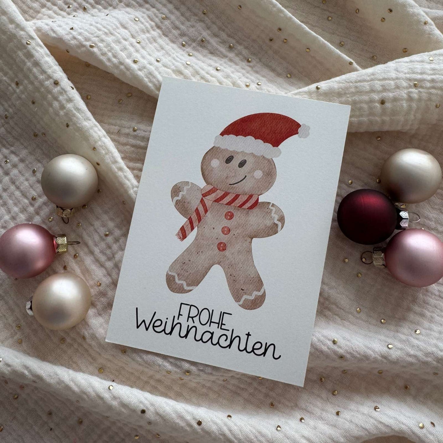 Weihnachtskarte Lebkuchen