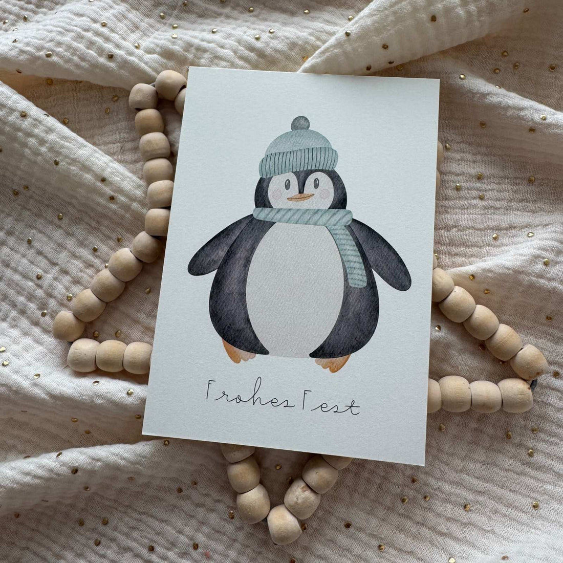 Weihnachtskarte Pinguin