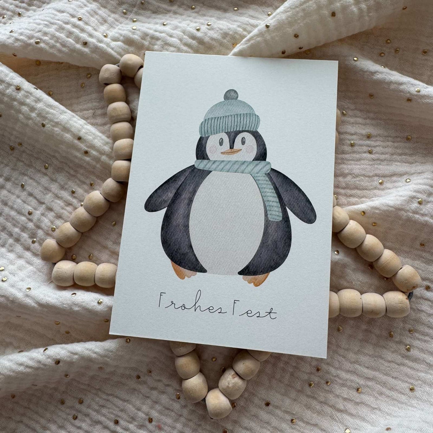 Weihnachtskarte Pinguin