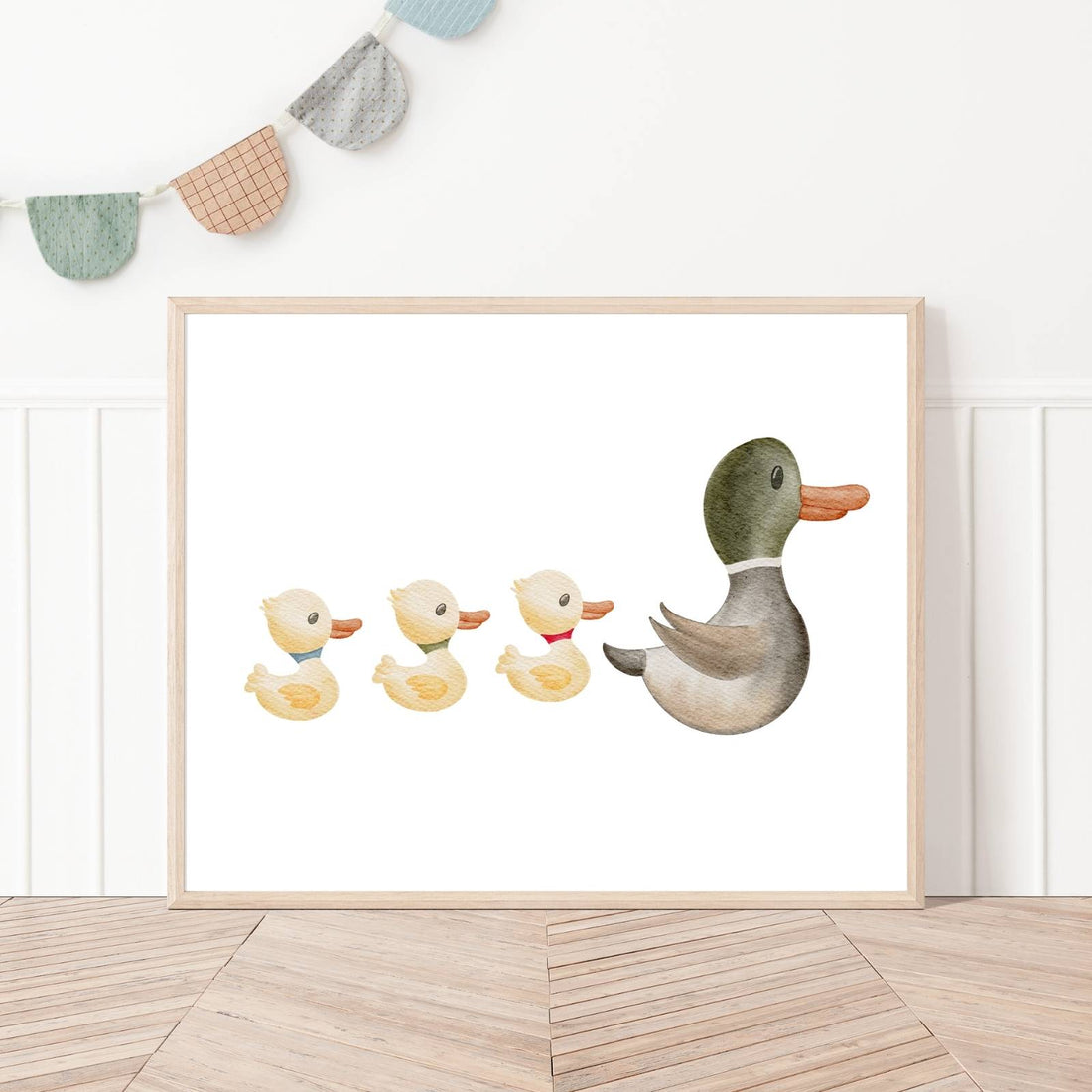 Kinderposter Entenfamilie