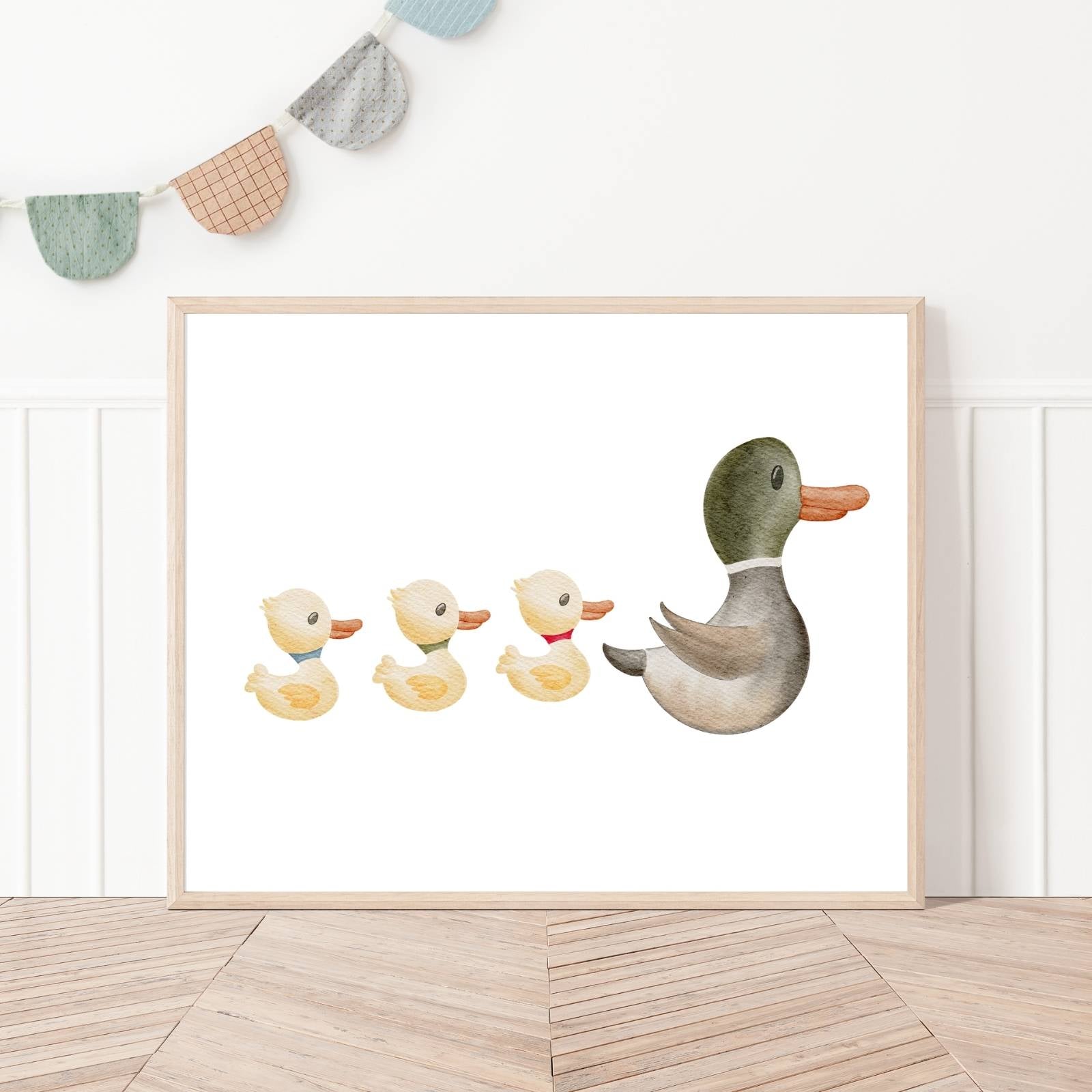 Kinderposter Entenfamilie