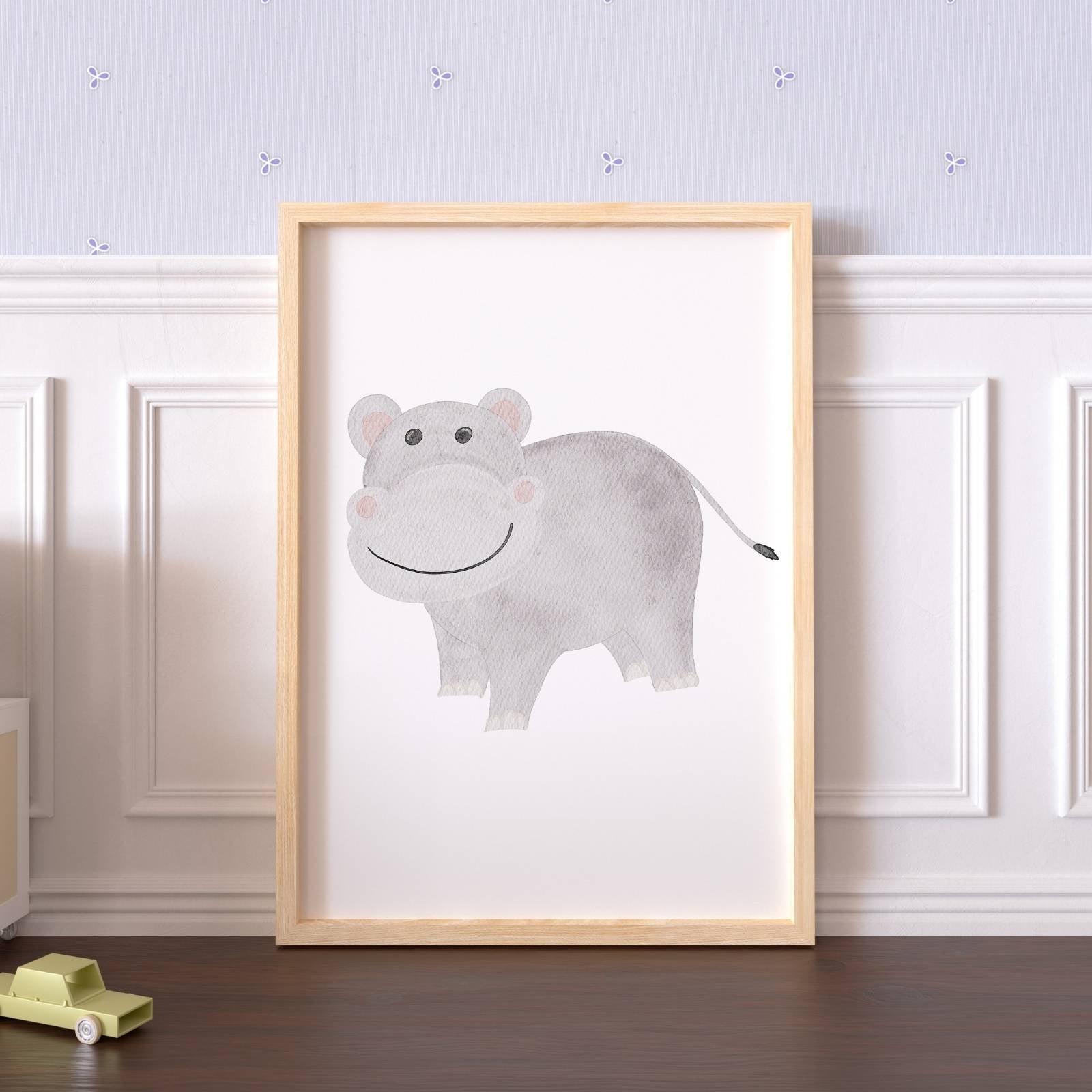 Kinderposter Nilpferd
