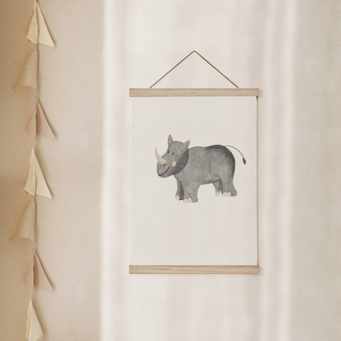Kinderposter Nashorn