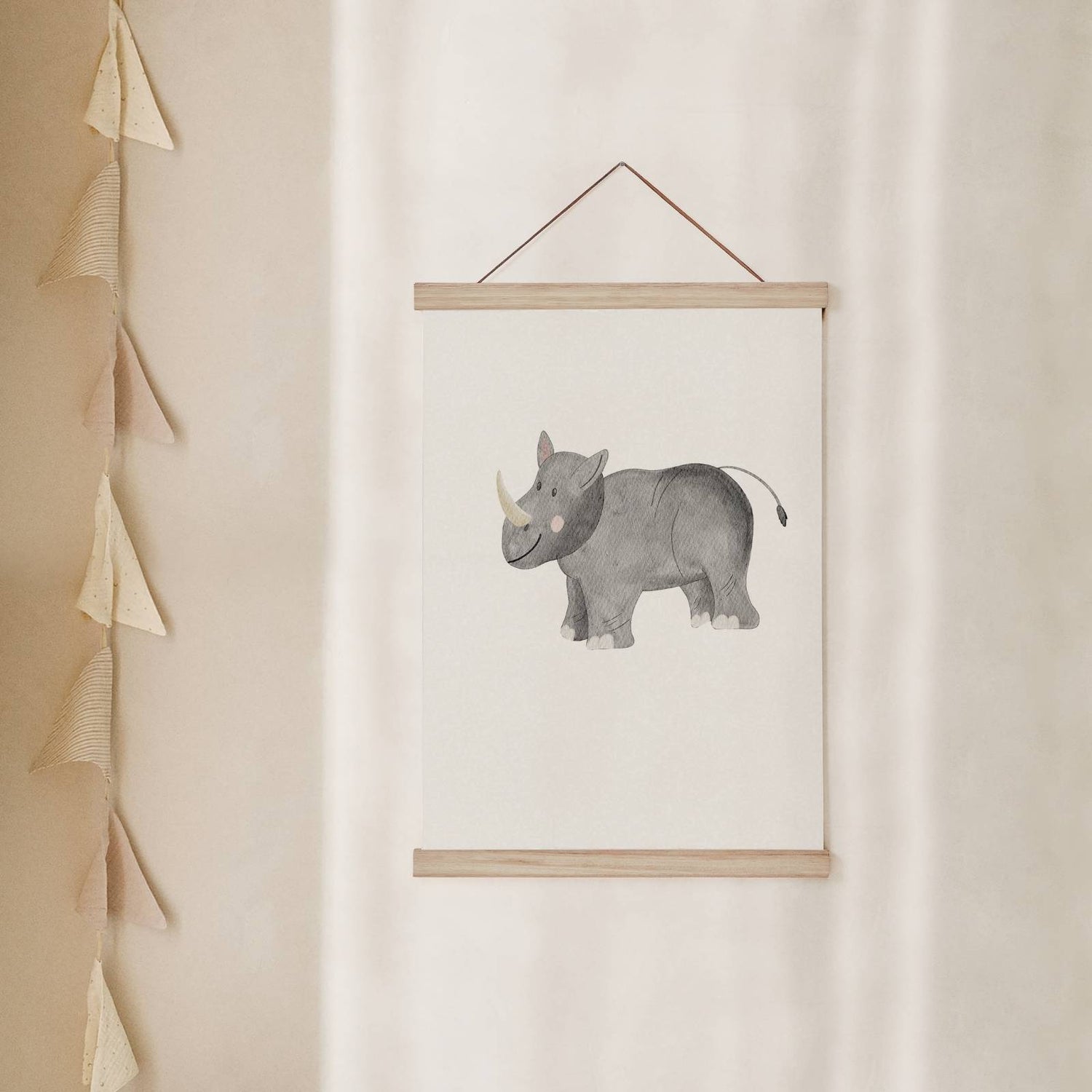 Kinderposter Nashorn