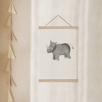 Kinderposter Nashorn